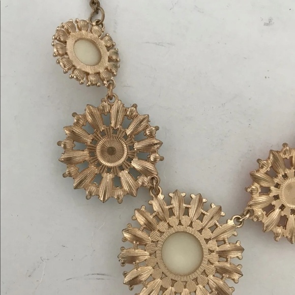 Pink, Blue & White Faux Diamond & Pearl Floral Statement Necklace - Picture 7 of 10